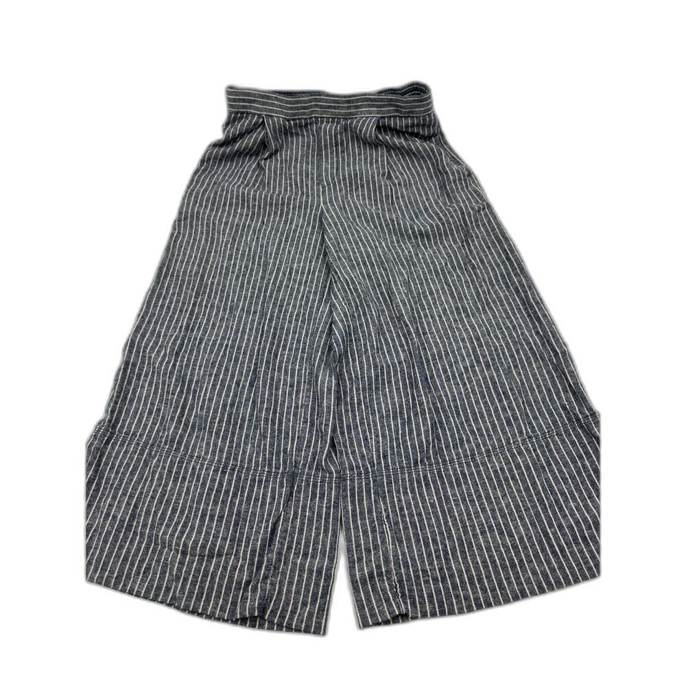 Banana Republic Linen Blend Pants for Women Size S Mid Rise Wide Leg Striped EUC